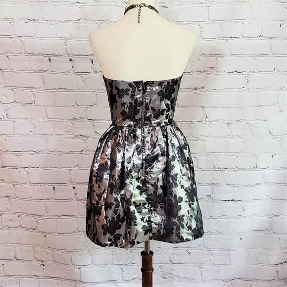 ROBERTA Black/Silver Strapless Cocktail Dress, XS - Picture 2 of 5